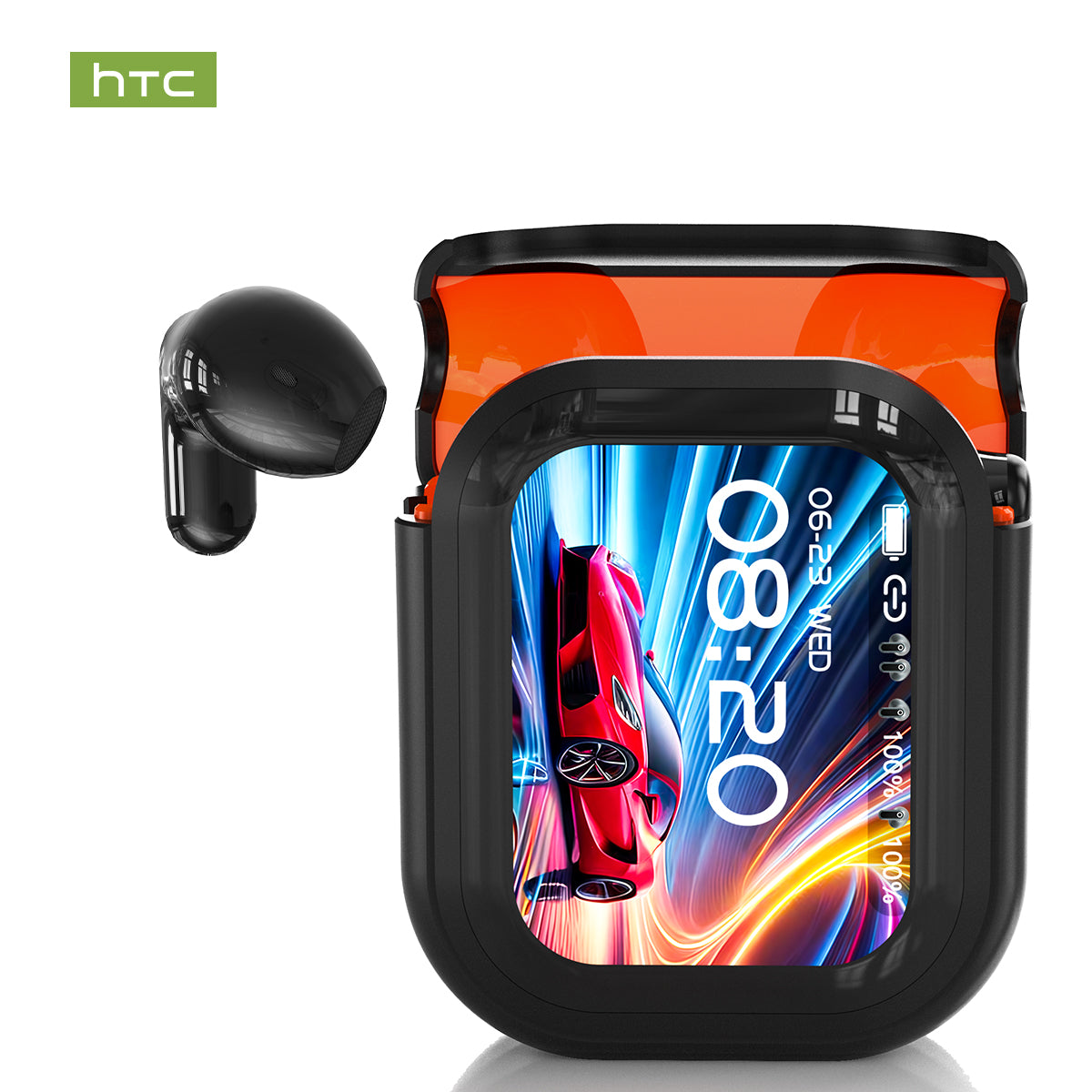 سماعة ترجمة الذكاء الاصطناعي HTC NE20 Bluetooth 5.4 Earphones with LED Display